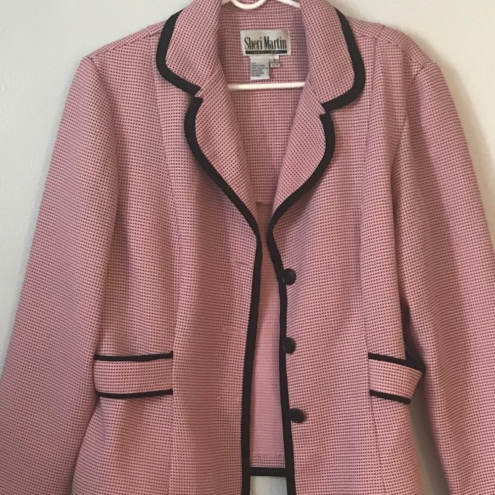 Vintage 80s/90s Pink & Black Blazer Size 16